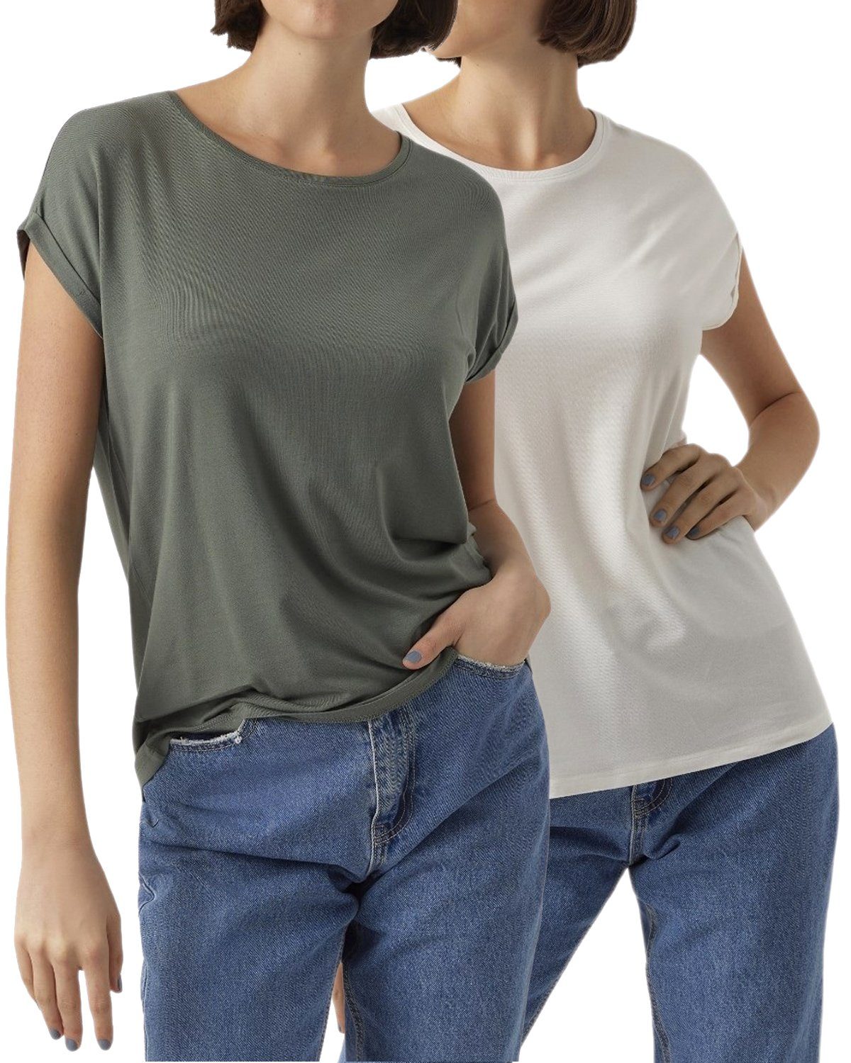 Vero Moda T-Shirt Stilvolles Basic Shirt günstig online kaufen