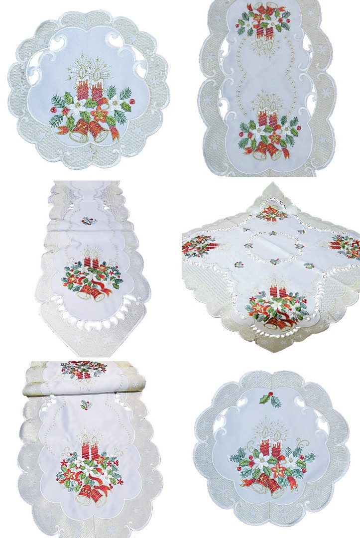 Westernlifestyle Tischdecke Creme Gold farbene Weihnachtsdecke Tischläufer günstig online kaufen