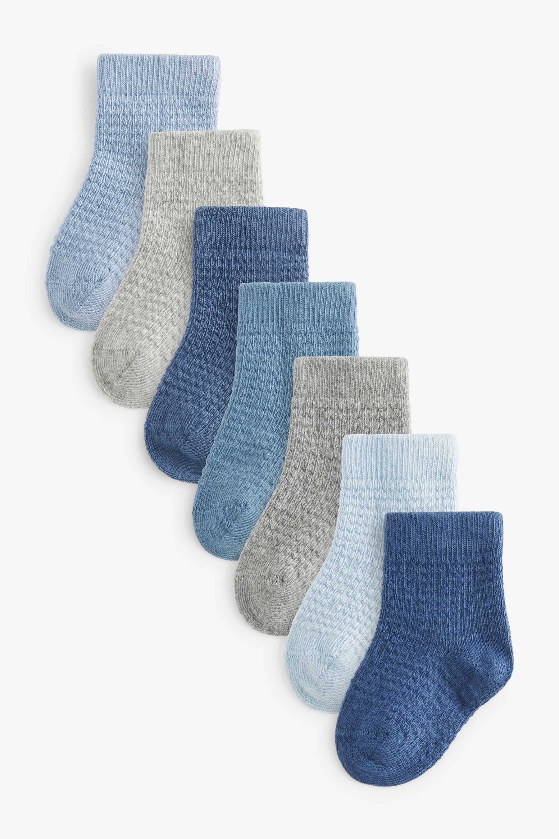 Kurzsocken Gerippte Socken im 7er-Set