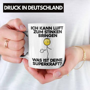 Trendation Tasse Furz Tasse Geschenk Vater Papa Freund Lustiger Spruch Furzen Pupsen Mä