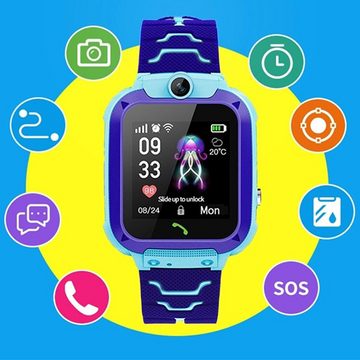 Dekorative Kinder Smartwatch, sprechende Kinderuhr, wasserdicht Smartwatch (1,4 Zoll, Andriod), 1-tlg., Rufende Kinder-Uhren, Weihnachtsgeschenk für Kinder