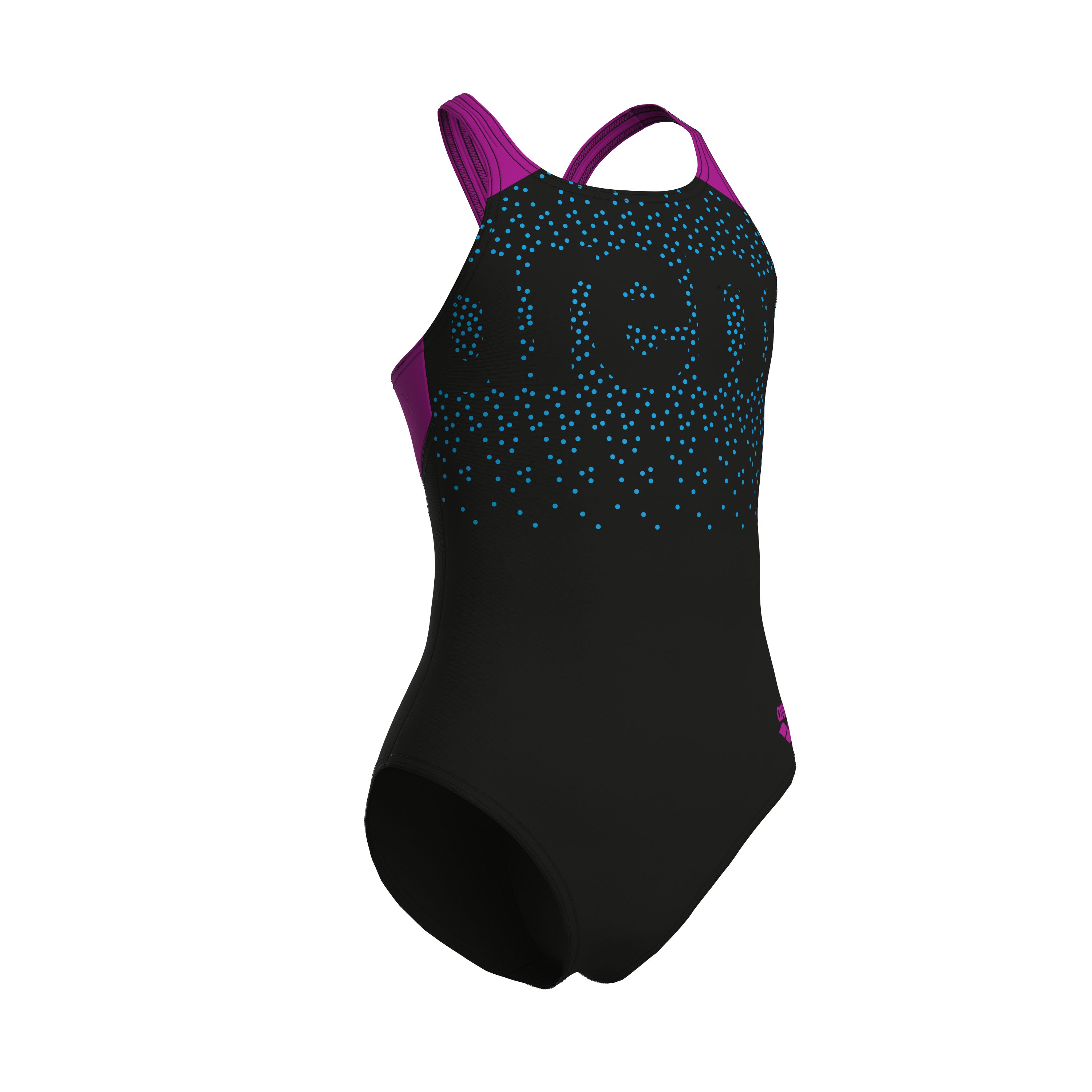 Arena Badeanzug G ARENA PAINTERLY SWIMSUIT V BACK mit UV-Schutz UPF50+, aus MaxFit Eco Material, in Stretchmaterial