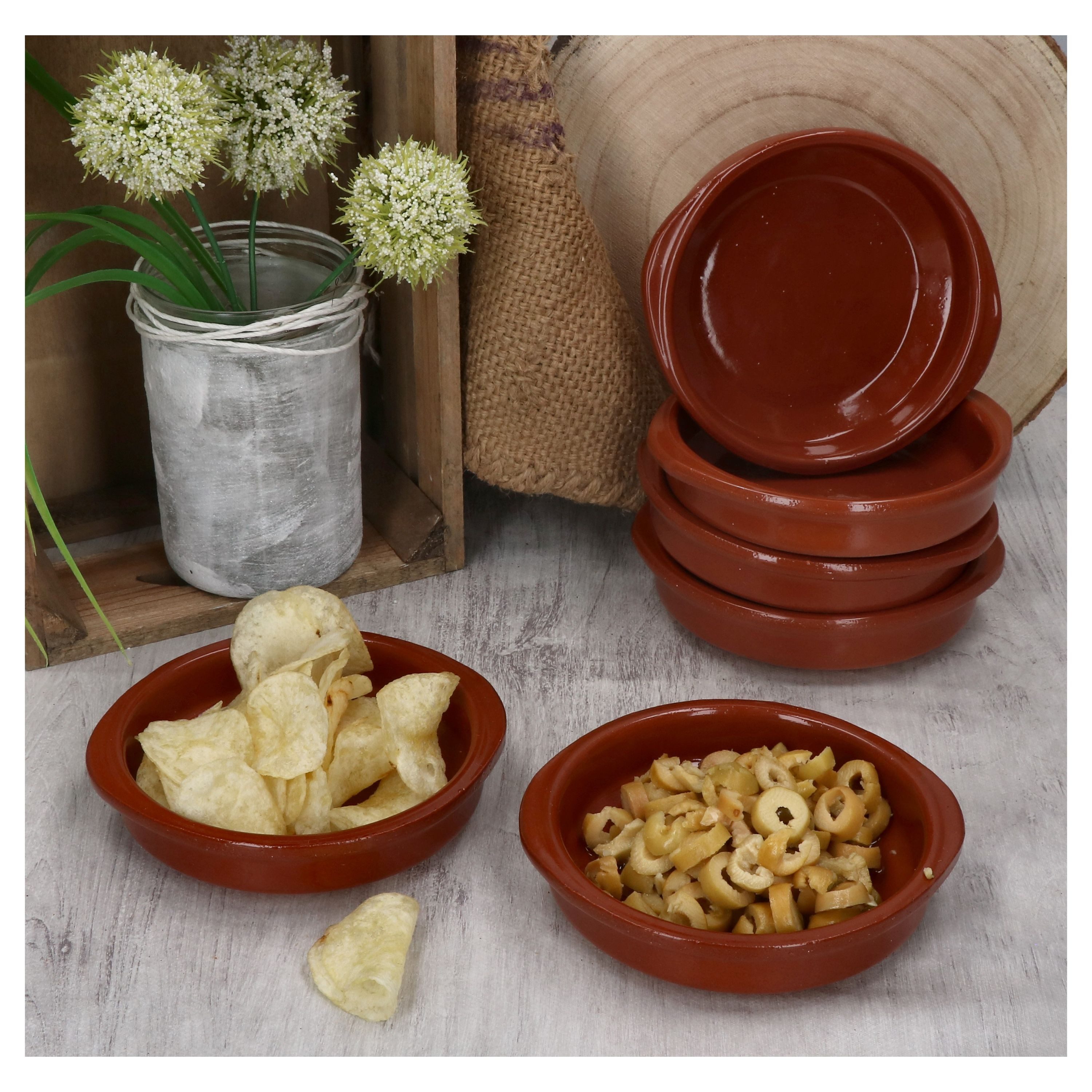 MamboCat Tapas-Schale 6er Set Cazuela Bernd S Ø 12cm Tonschalen mit Griffen, Ton – Bild 5 von 5
