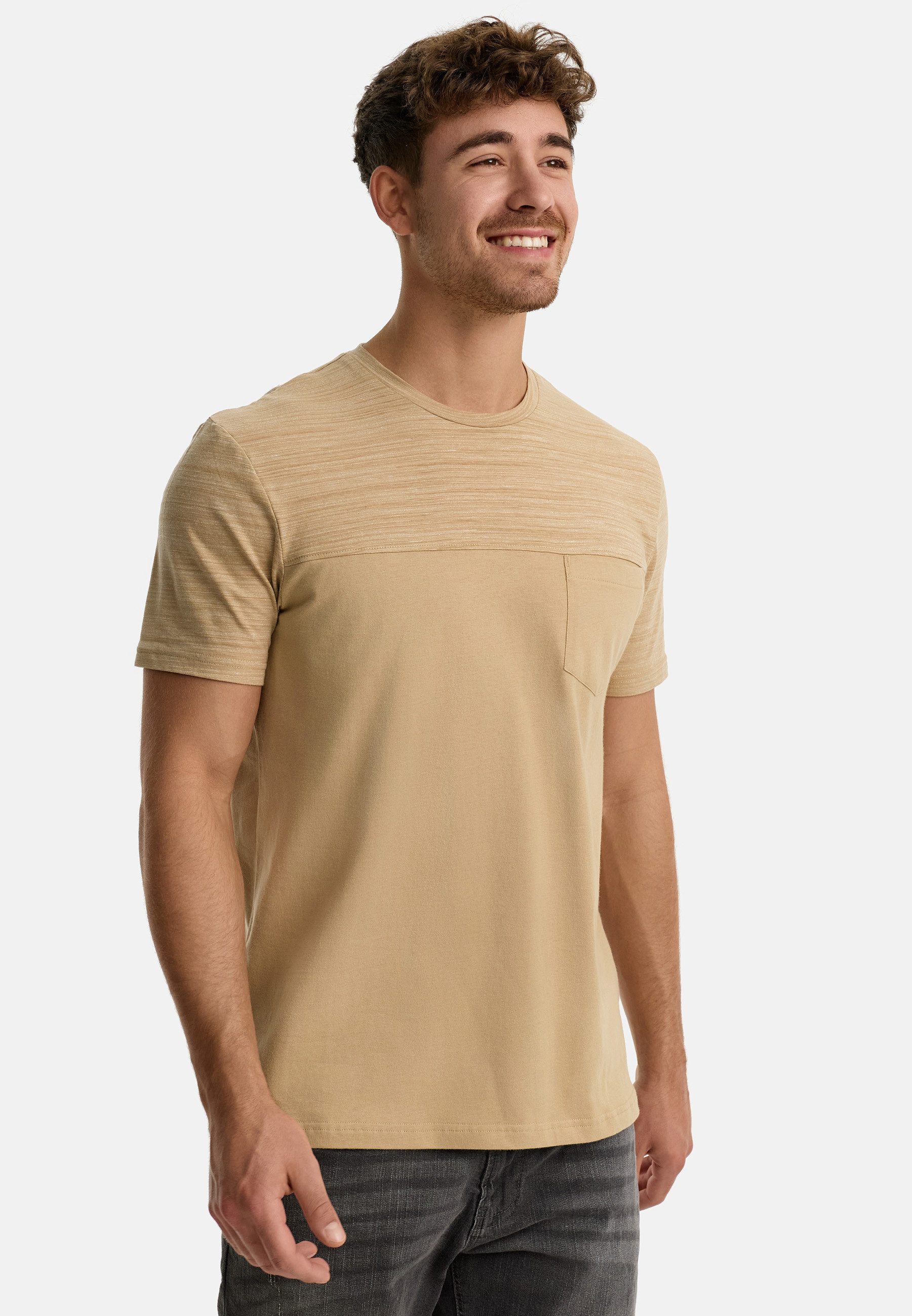 Indicode T-Shirt Herren INSprings Shirt Tee Herrenshirt mit dezenter Brusttasche aus angenehmem Material
