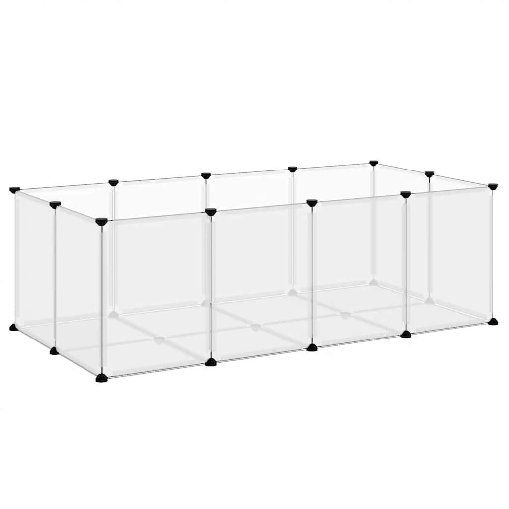 furnicato Kleintierstall Kleintierkäfig Transparent 144 x 74 x 46,5 cm