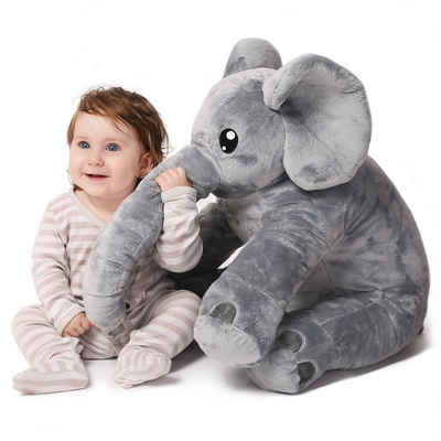 Corimori Kuscheltier XXL Großer Plüsch Elefant 55 cm für Kleinkinder (Packung), Kissen, Kuschelelefant