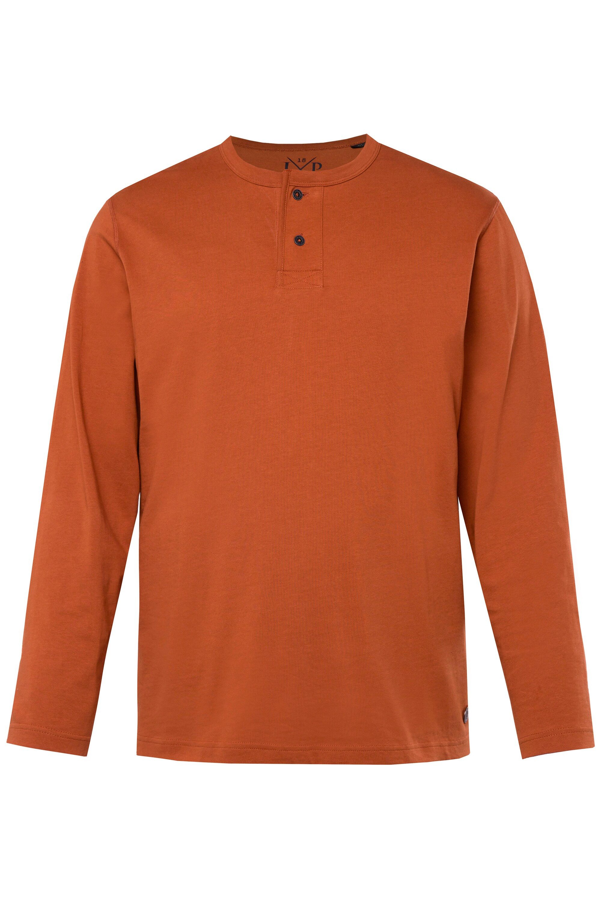 T-Shirt Henley Langarm Vintage Look