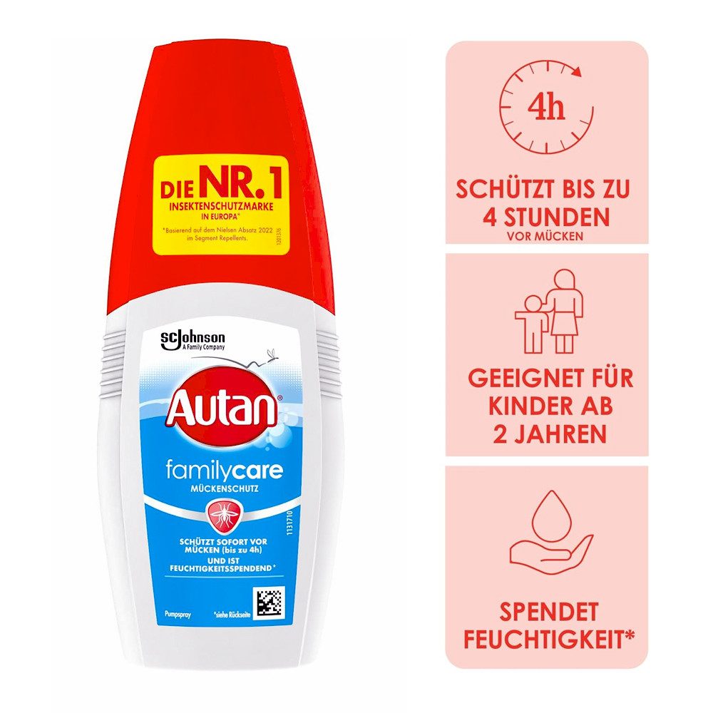 Autan Insektenschutz-Spray Autan Family Care Mückenschutz Pumpspray, 100 ml