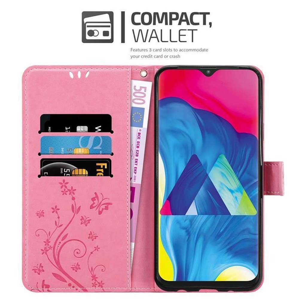 Cadorabo Handyhülle für Samsung Galaxy A10 / M10 Hülle Samsung Galaxy A10 / M10, Hülle Schutzhülle Blumen Flower mit Standfunktion Kartenfach Magnet