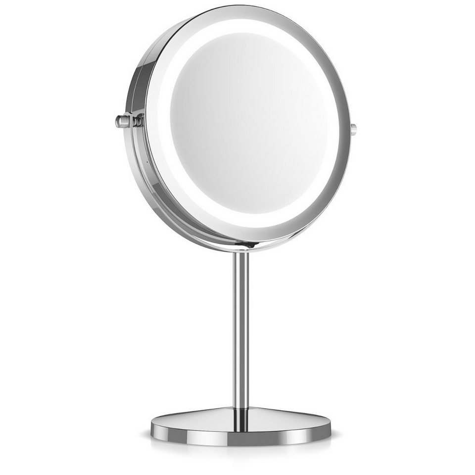5 fach 7'' Wand Kosmetikspiegel Schminkspiegel Badspiegel mit LED Beleuchtung 