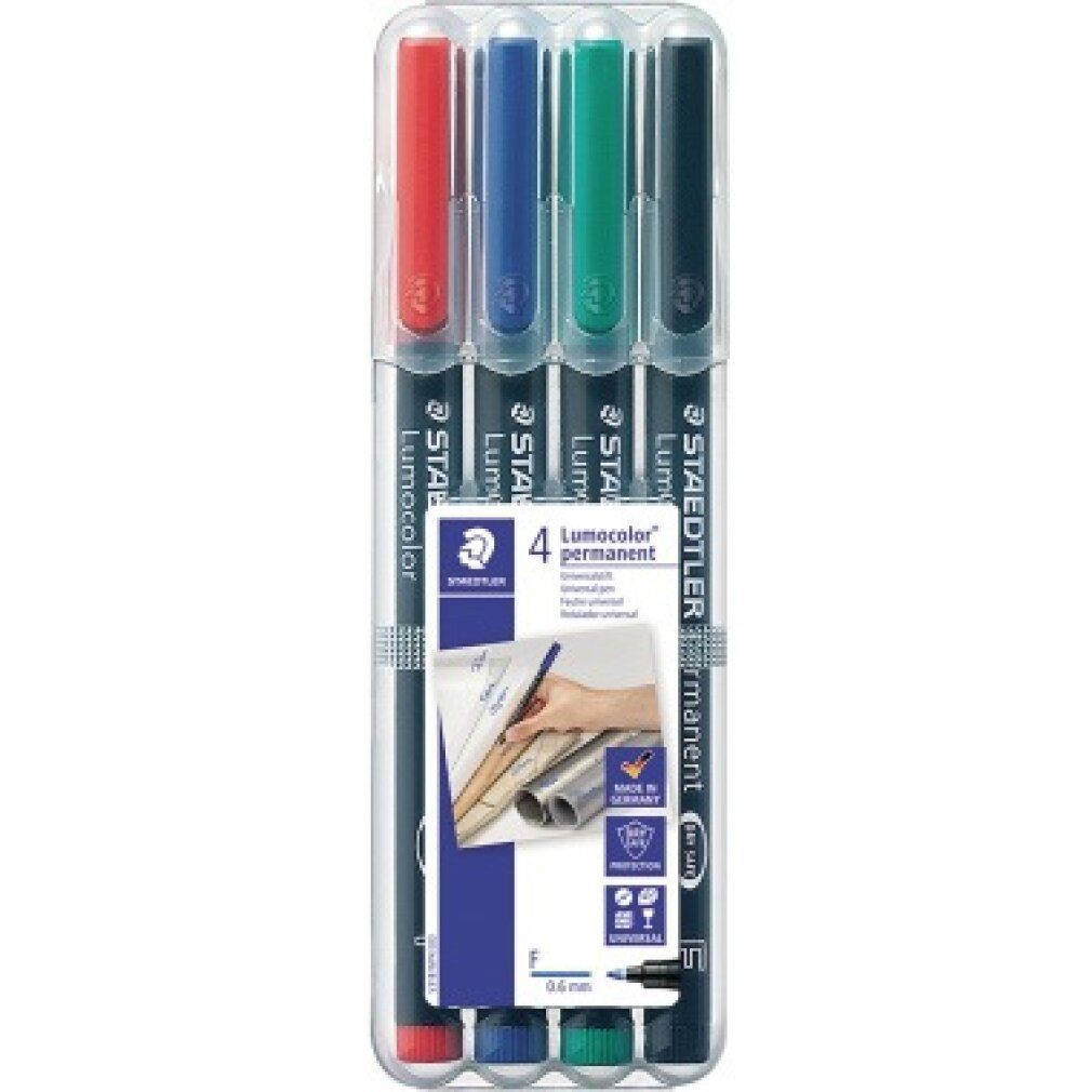 Marker Folienstift Lumocolor F perm 4St
