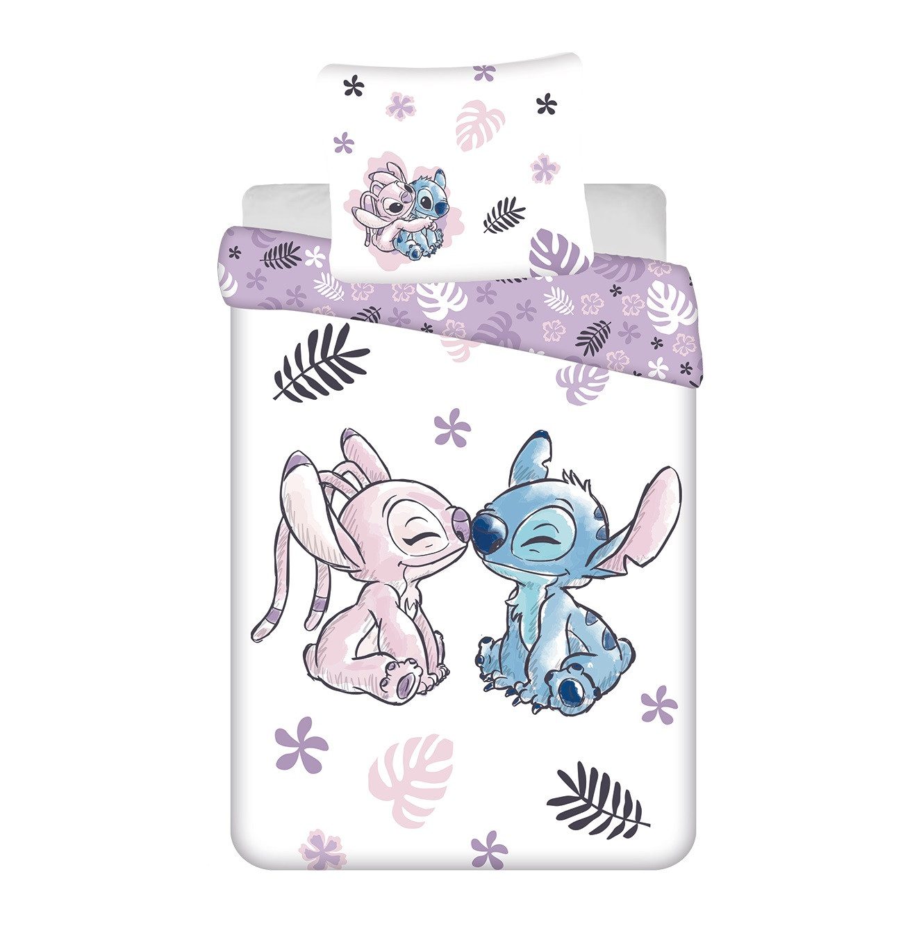 Lilo & Stitch Bettwäsche Design Kuschelige Bettwäsche Baumwolle, 160x200 cm & 70x80 cm