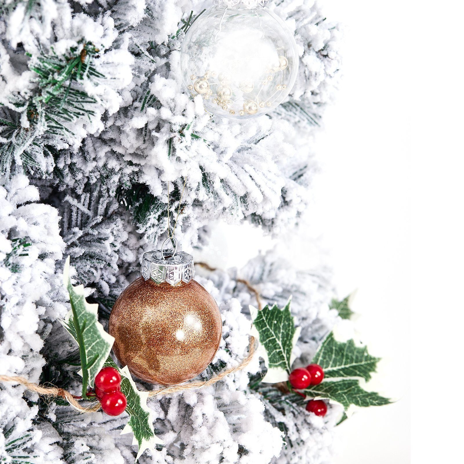 BIGTREE Tannenbaum Künstlicher Schnee,1000 PVC mit Nadeln Weihnachtsbaum