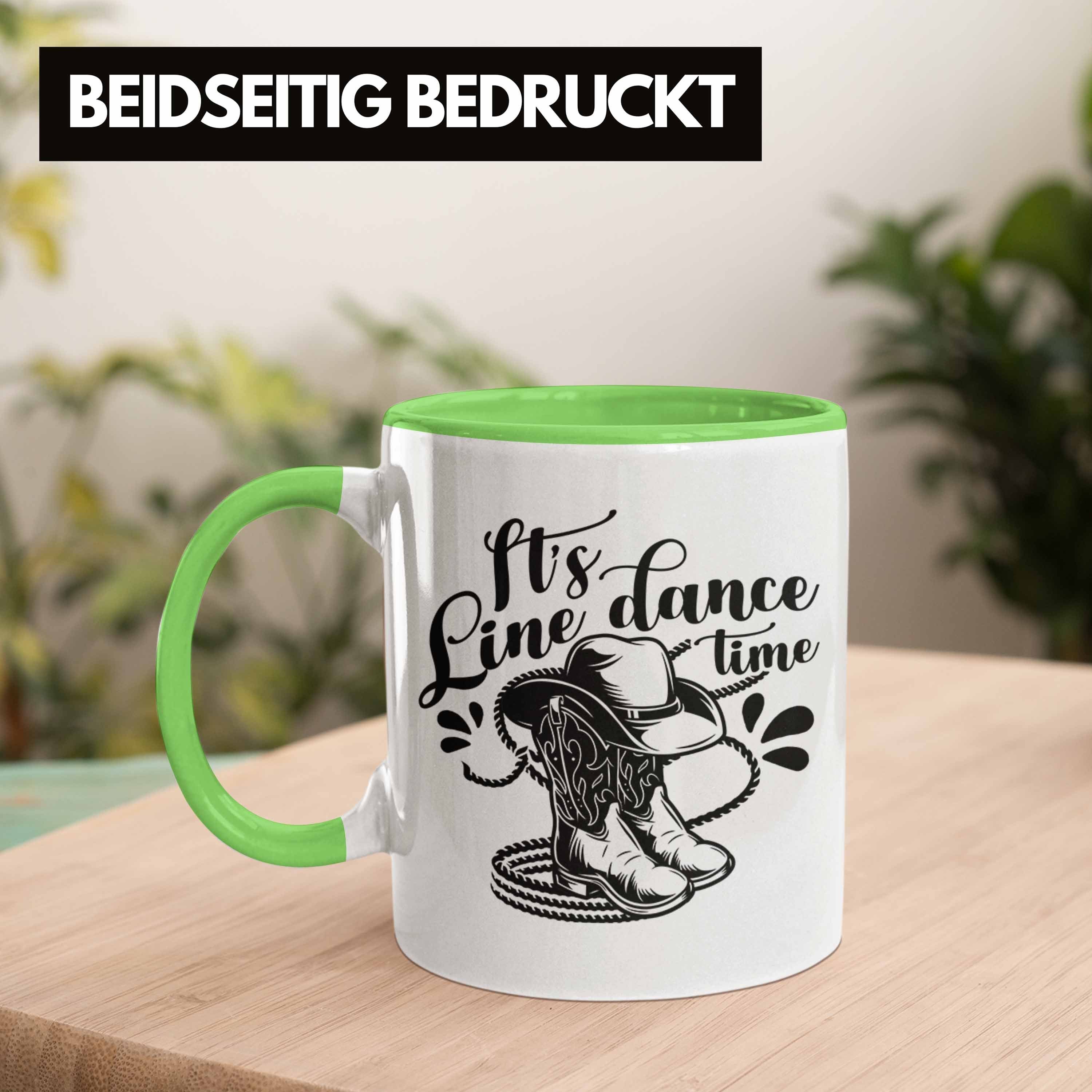 Dance Time" Line Tasse Fans Line Grün Geschenk Trendation Dance Tasse "It's Lustige