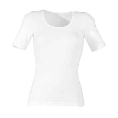 Viania T-Shirt Damen-Unterhemd, 1/2-Arm Feinripp Uni