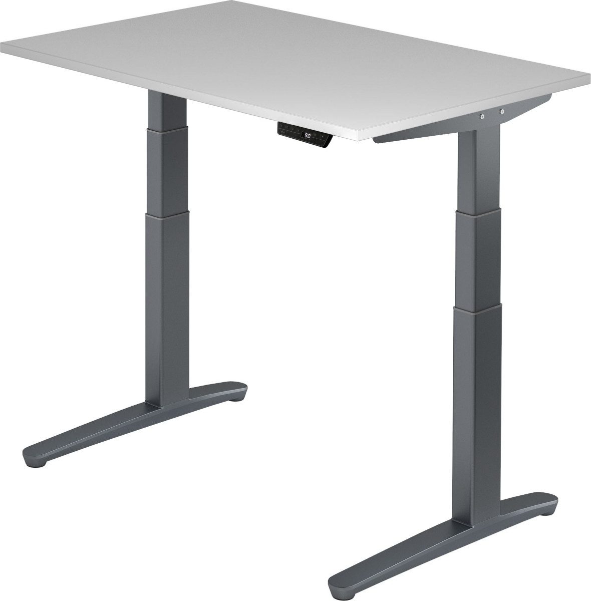 HAMMERBACHER Schreibtisch Sitz-Steh-Schreibtisch elektrisch 120x80cm Grau/Graphit