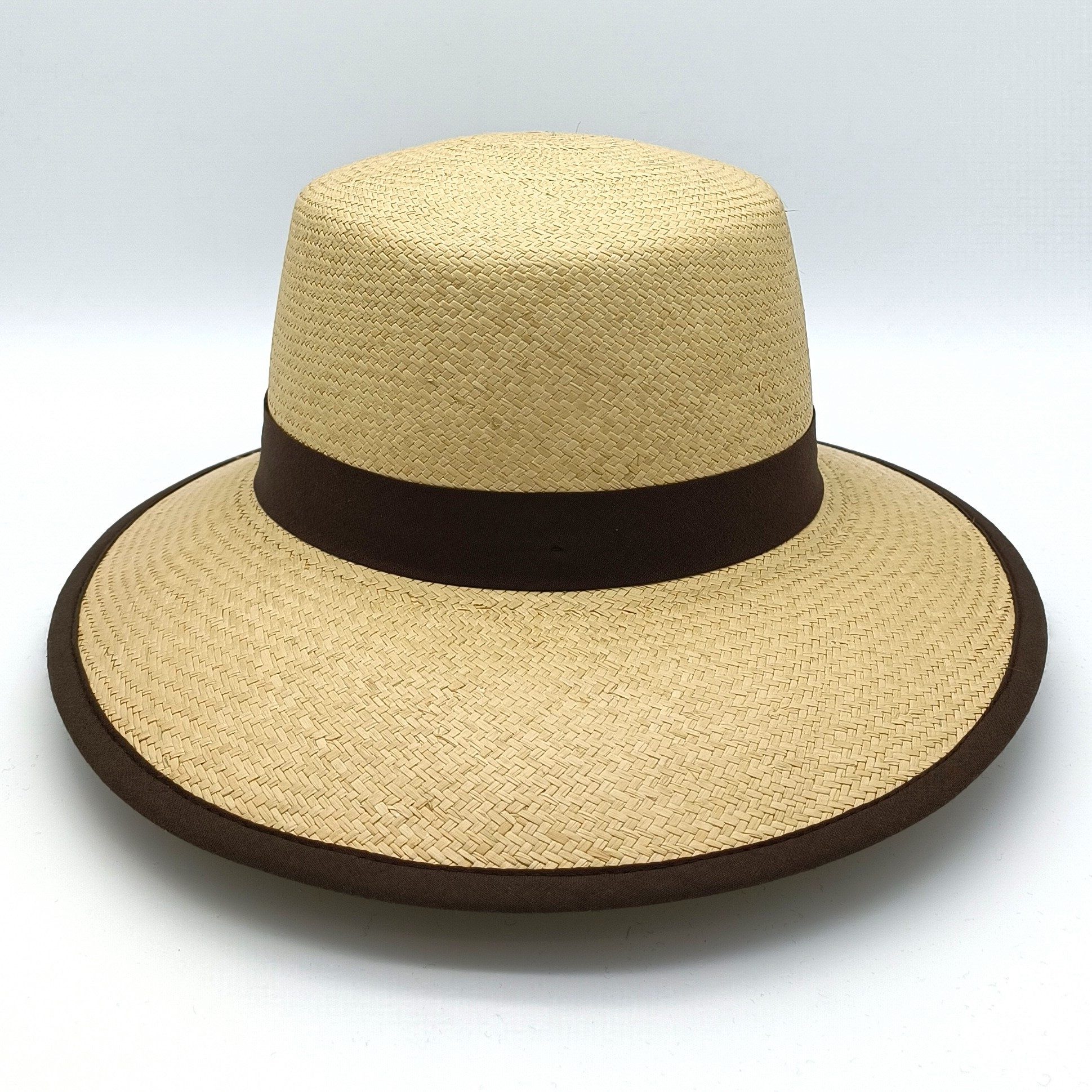 Vintimilla Strohhut Damen Panama Visera stone / cafe