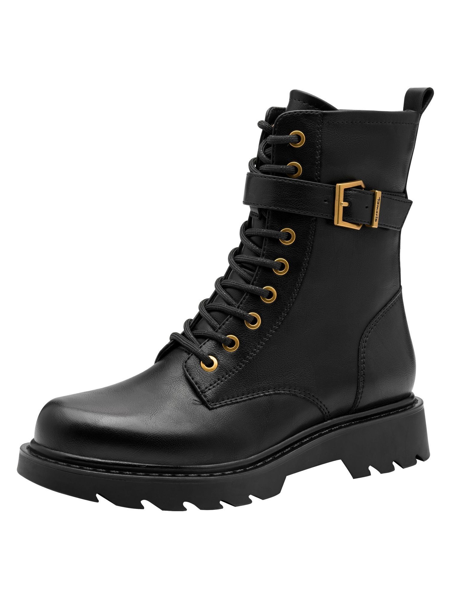 Tamaris TOUCH-IT mit Reißverschluss kein Absatz 1-25228-45 Schnürstiefelette TOUCH-IT
