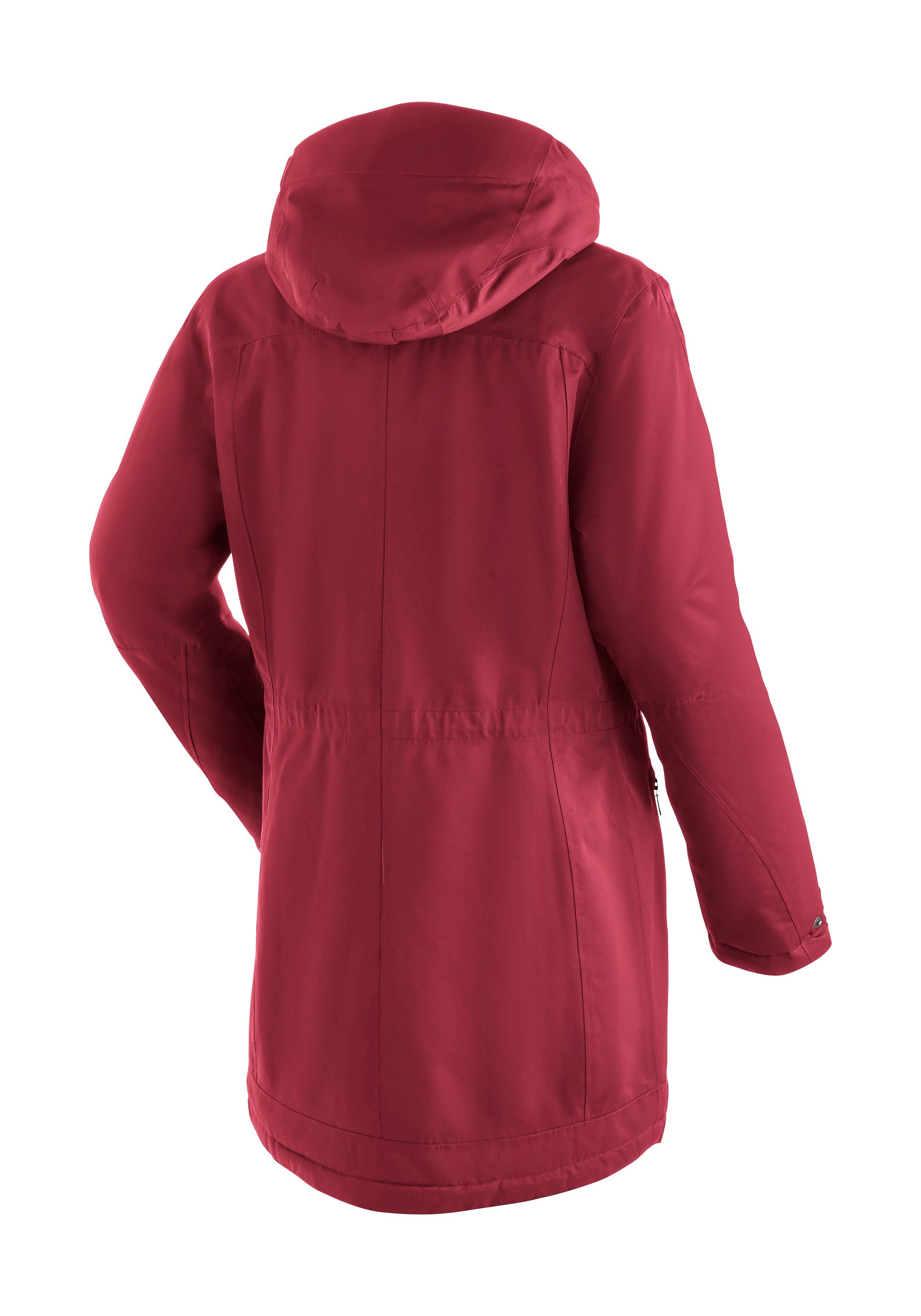 Maier Sports Funktionsjacke Lisa 2 Wetterschutz mit bordeaux vollem Outdoor-Mantel
