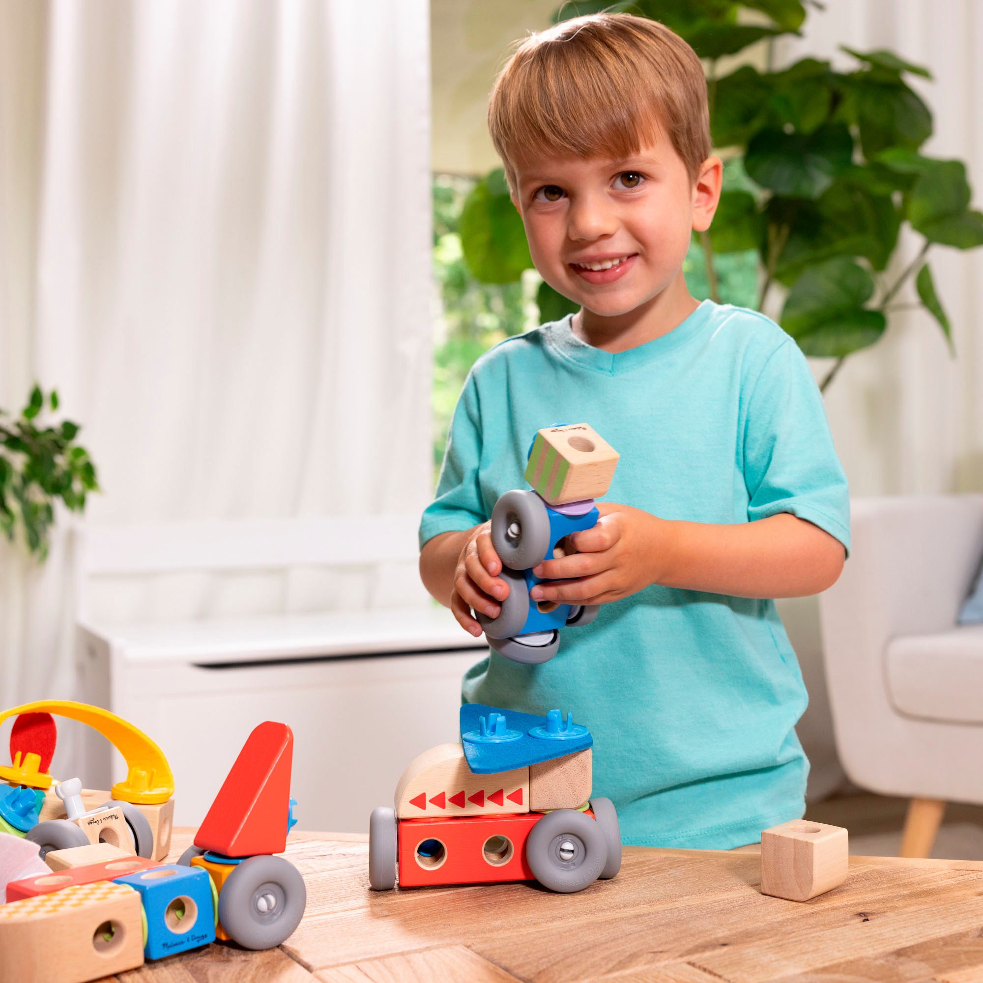 Spin Master Melissa & Doug Blockables Fahrzeuge Spielbausteine, (54 St)