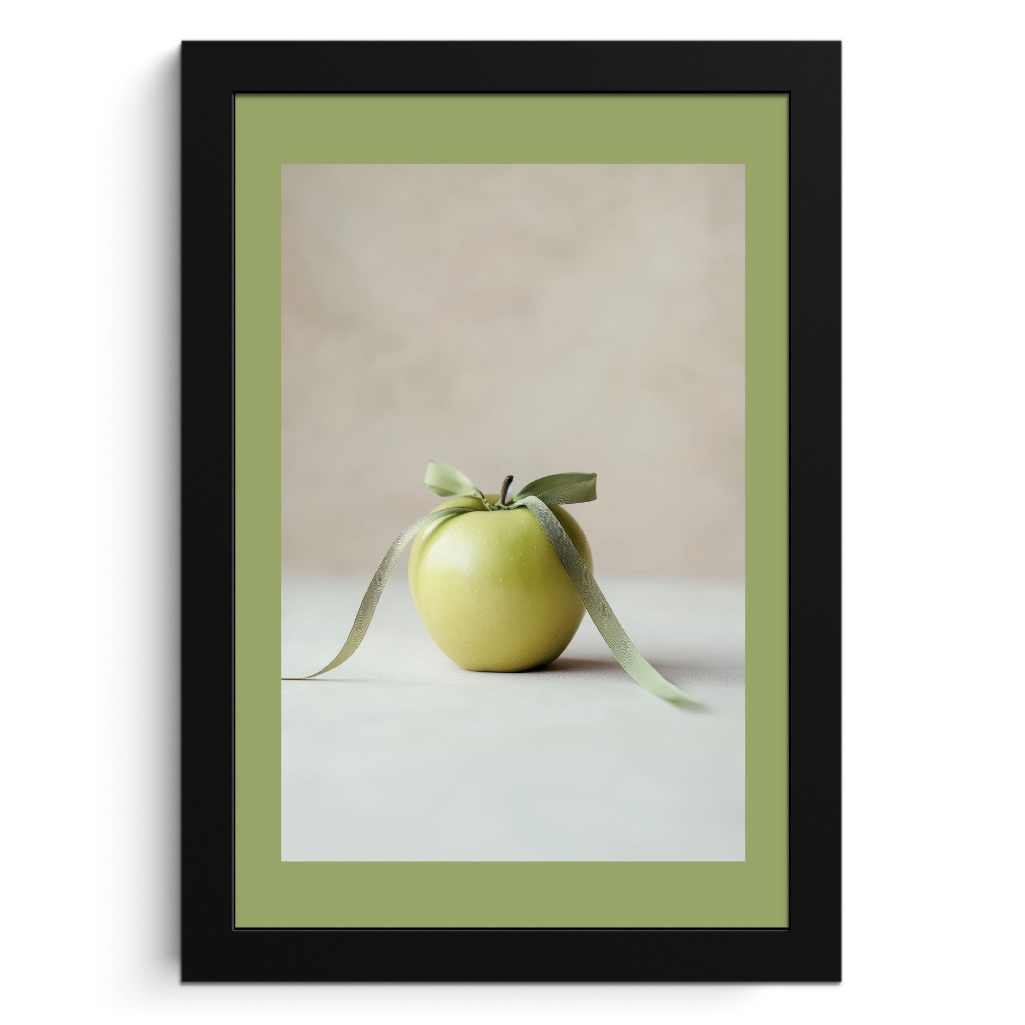 MuchoWow Poster Grün - Apfel - Fliege, (1 St), 20x30 cm