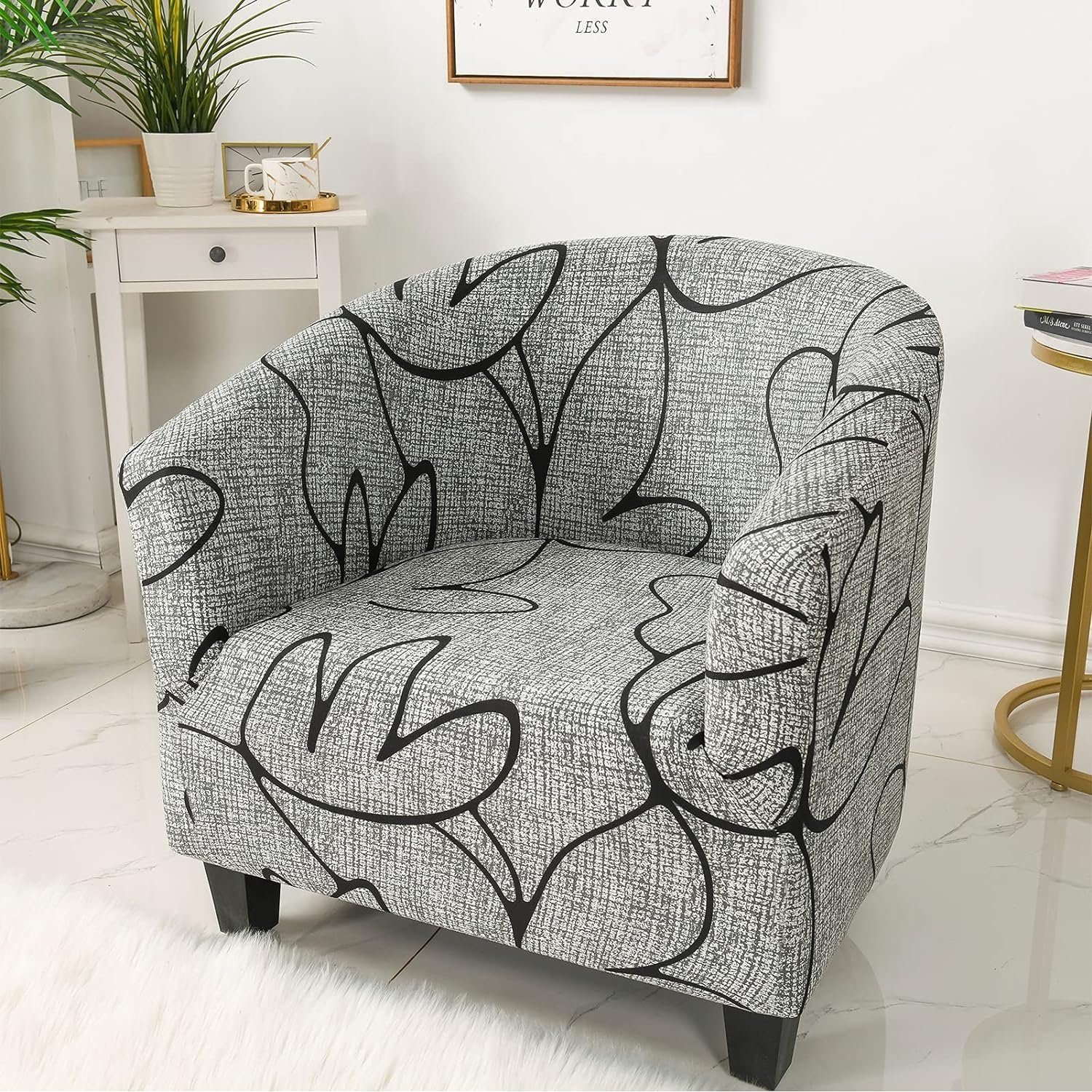 FELIXLEO Sessel und Schonbezug Sesselhusse waschbarer Sofa-Schonbezug, Abnehmbarer