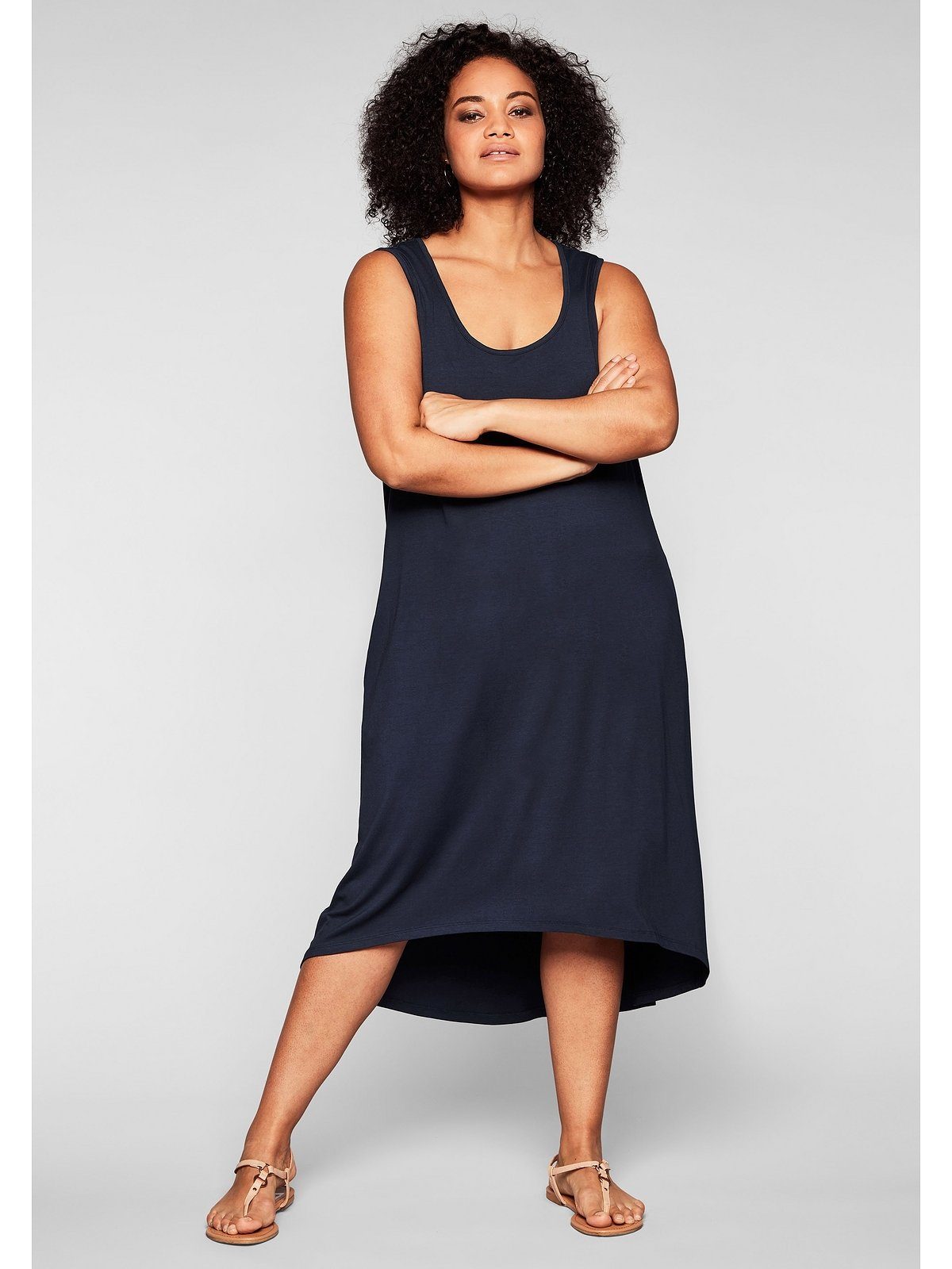 Sheego Strandkleid »Strandkleid« mit Taschen, im Vokuhilaschnitt online  kaufen | OTTO