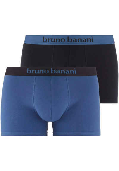 Bruno Banani Boxershorts FLOWING (2er-Pack) mit kontrastfarbenem Bündchen