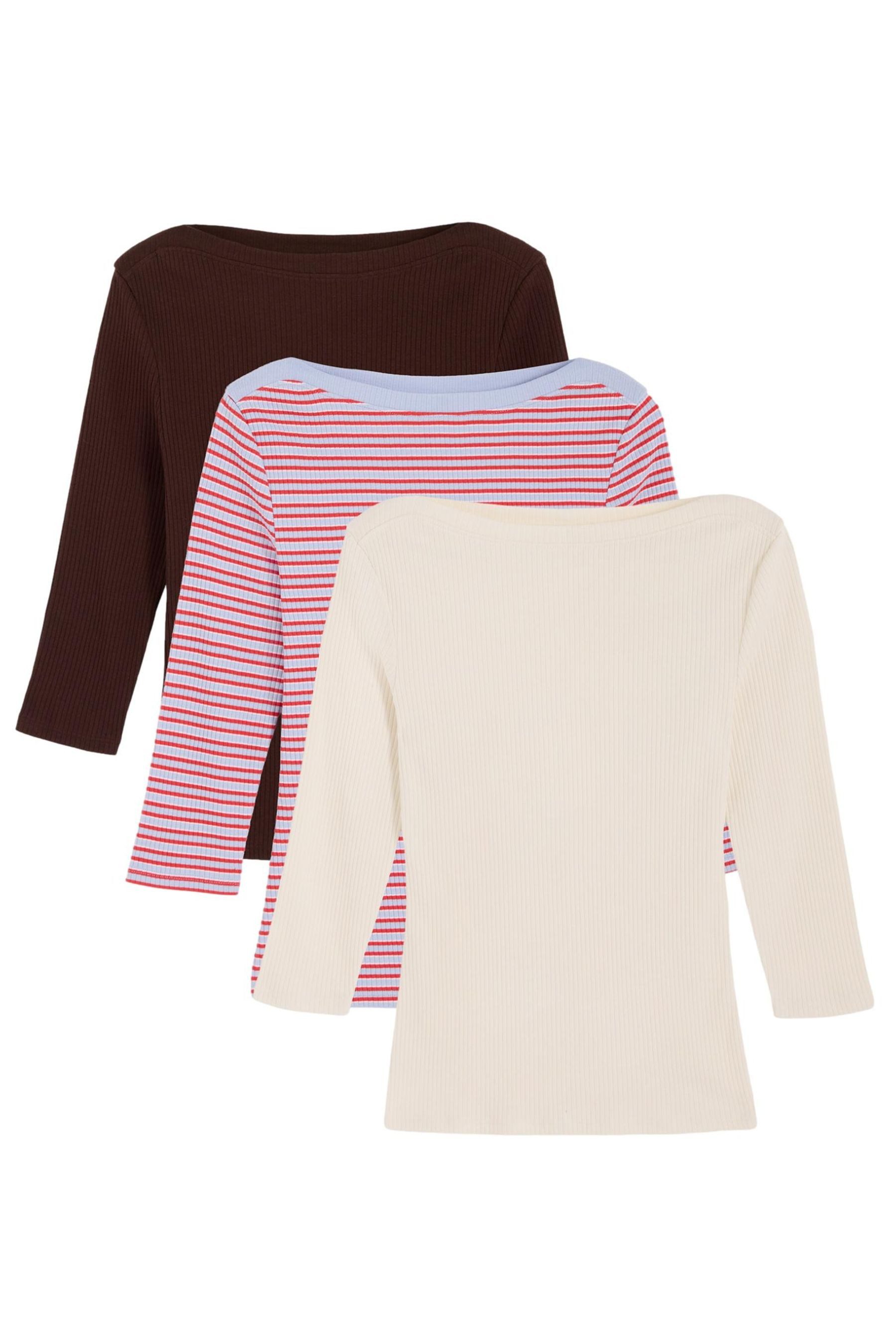 Friends Like These 3/4-Arm-Shirt Friends Like These T-Shirts mit 3/4-Ärmel, 3er-Set (3-tlg)