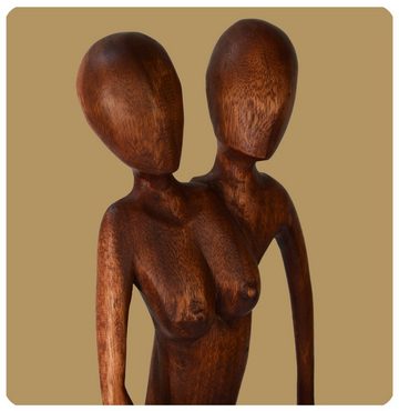 SIMANDRA Dekofigur Einheit (30 cm), abstrakte handgefertigte Holzfigur, Mutter Vater Kinder