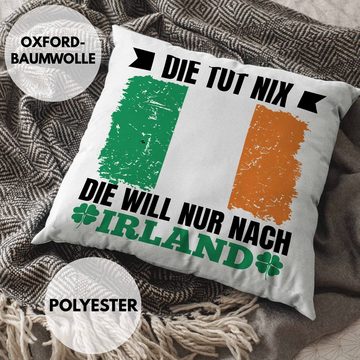Trendation Dekokissen Irland Kissen Geschenk Die Tut Nix Die Will Nur Na