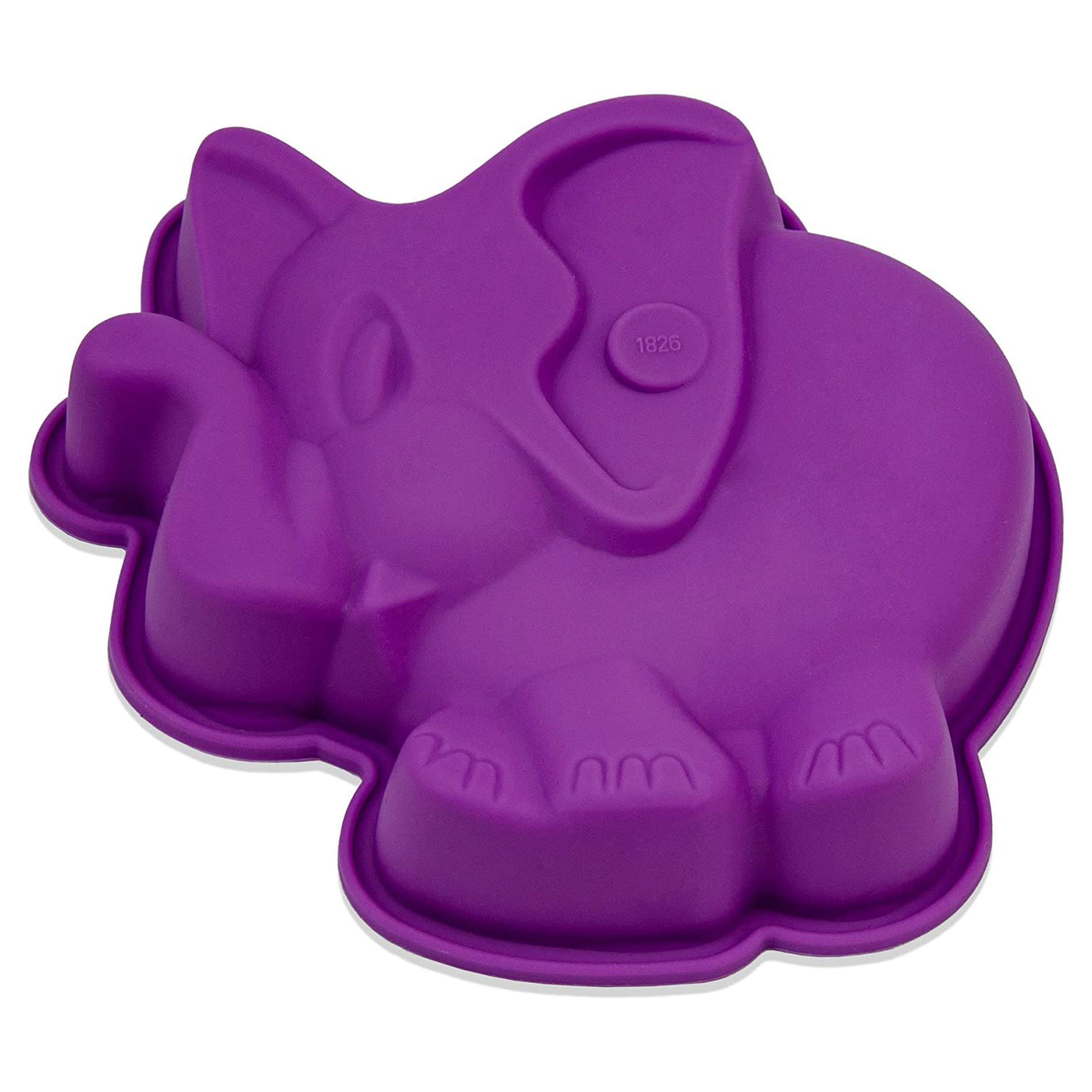 wisefood Silikonform 1-tlg., Silikonform Elefant - lila 15x14x3cm - 1 Form, (1-tlg)