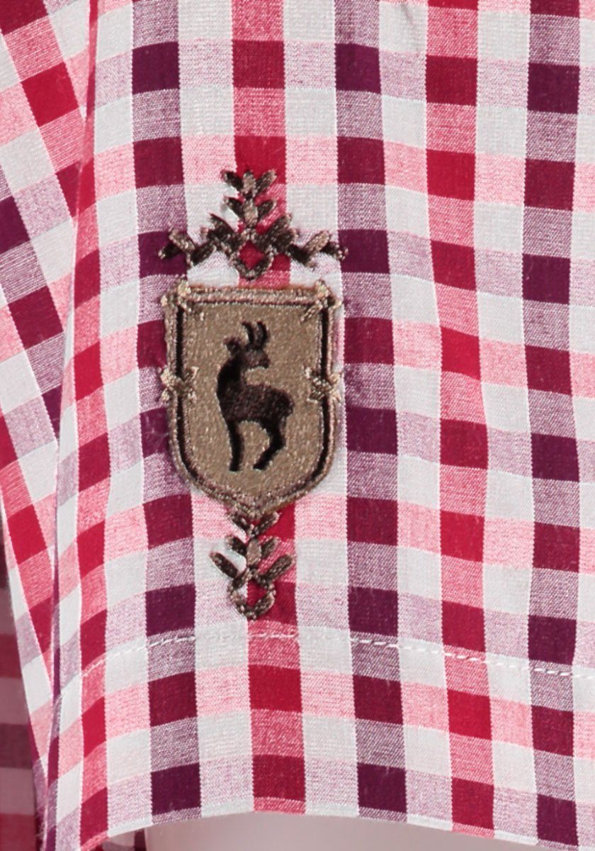 OS Trachten Trachtenhemd Epomo Herren Kurzarmhemd mit Liegekragen