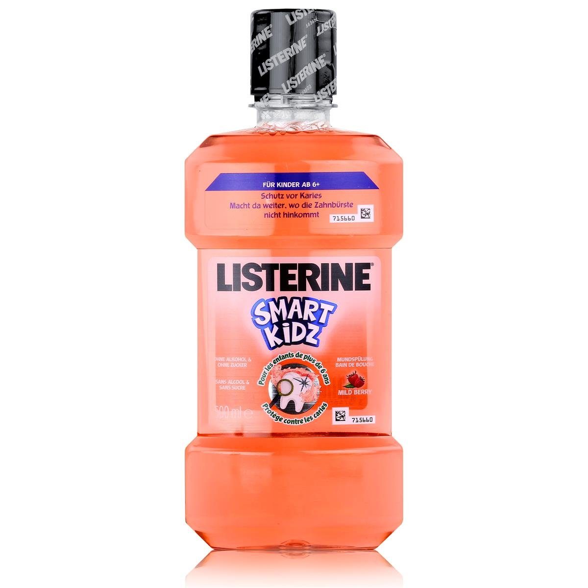 Listerine Mundspülung Listerine Smart Kidz Mild Berry 500ml - Ohne Alkohol & ohne Zucker (1e