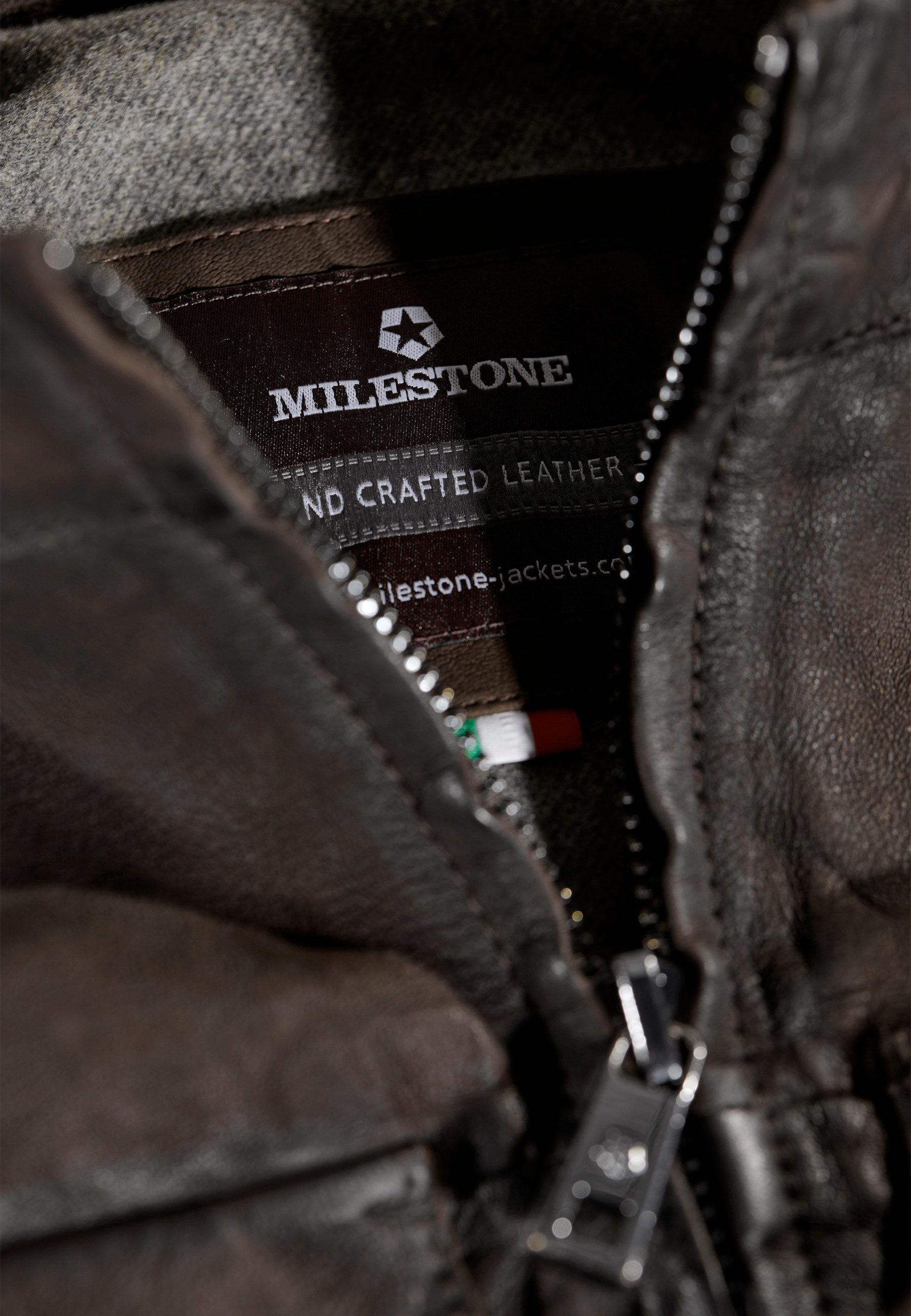 Milestone Lederjacke MSTizian aus Lammleder mit ilatienischer Wollfütterung