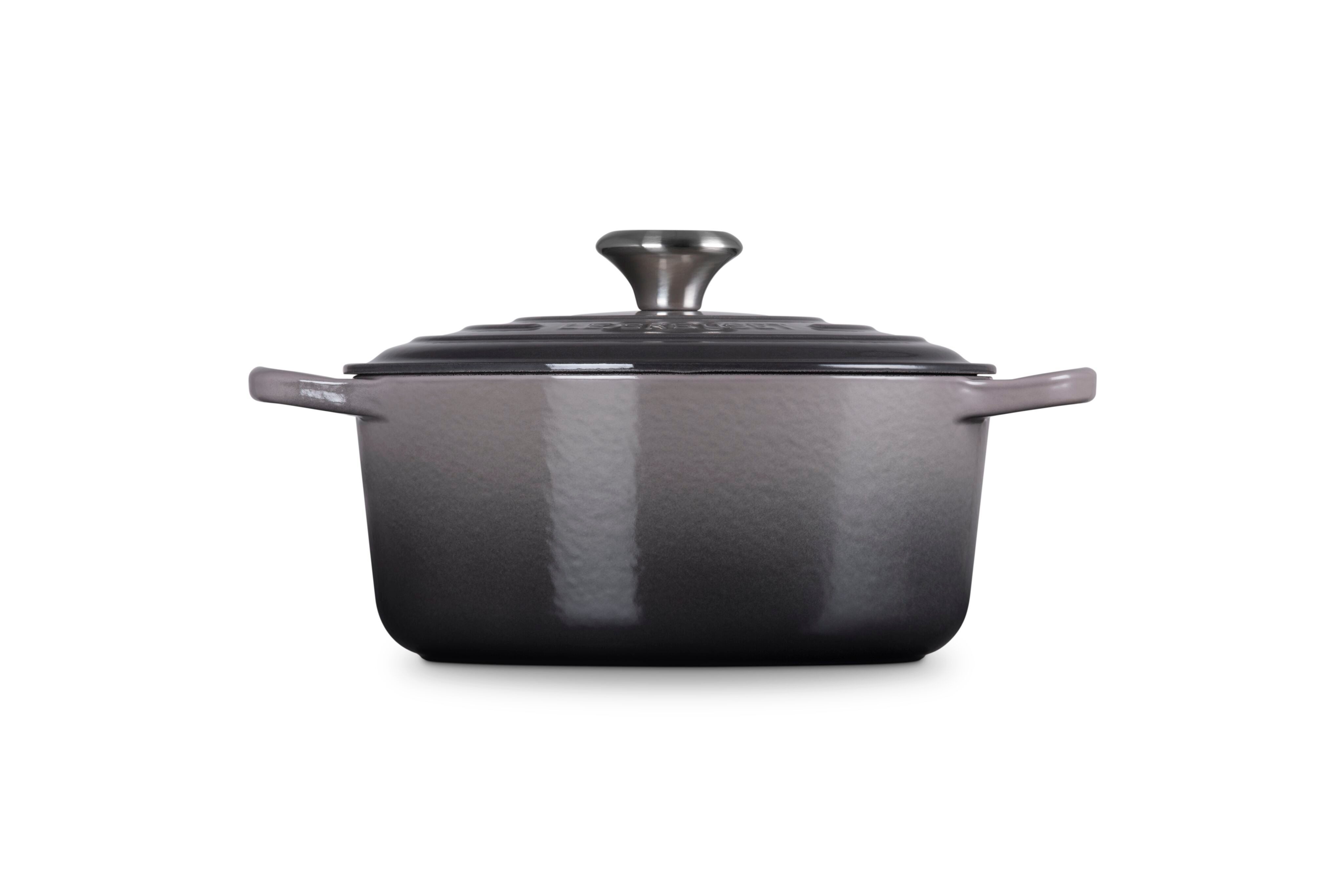 LE CREUSET Bräter Signature Gusseisen-Bräter, Gusseisen, Rund, Ø 24 cm, 3,5 l, 4,31 kg, Flint, 21177244442430 – Bild 3 von 5