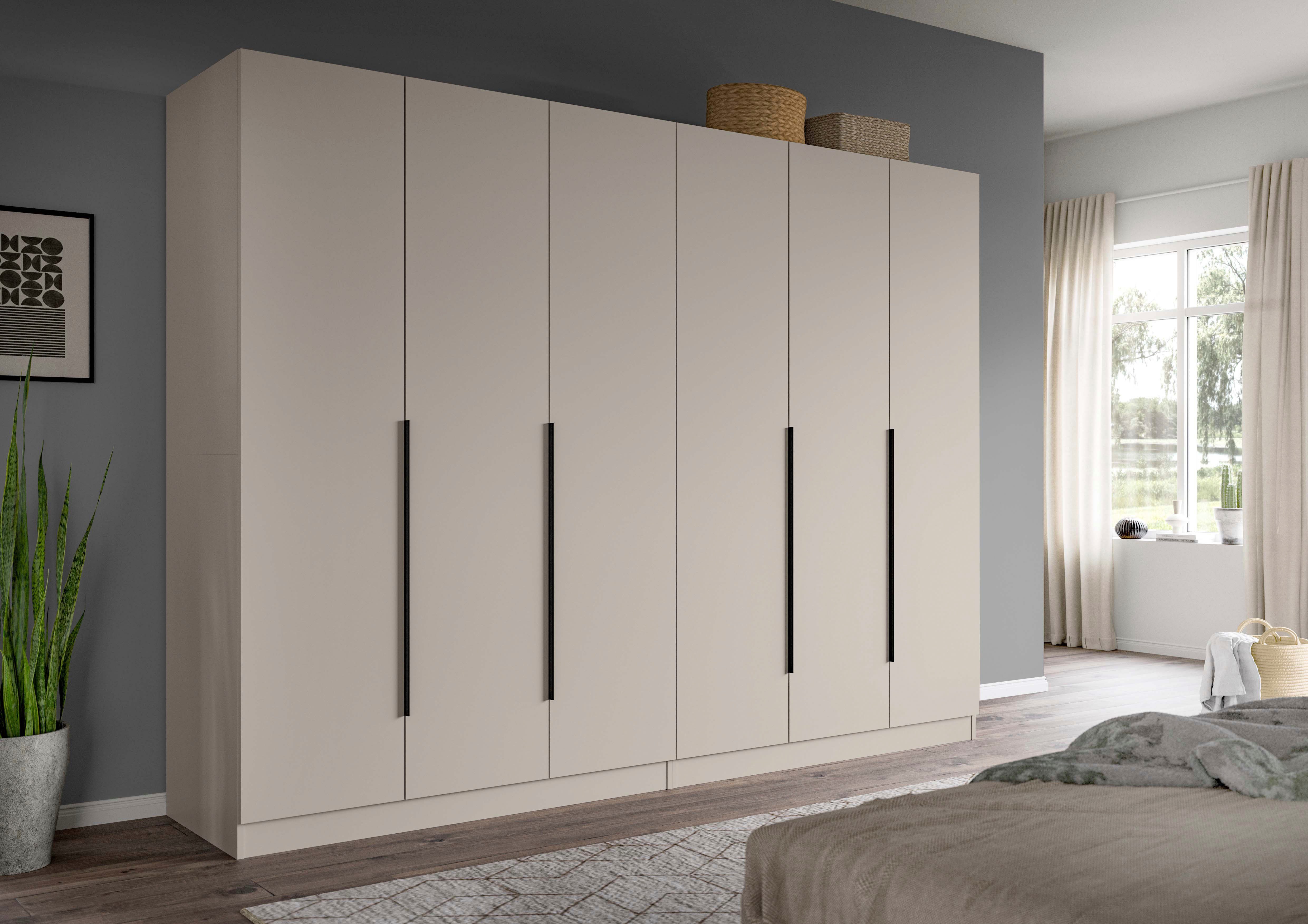 Home affaire Schrank-Set Skarde moderner Kleiderschrank Schlafzimmerschrank, (1-St., wähle deine beste Schrank Kombination), Skarde Kleiderschrank 240 cm, 2 Kleiderstangen und 8 Böden