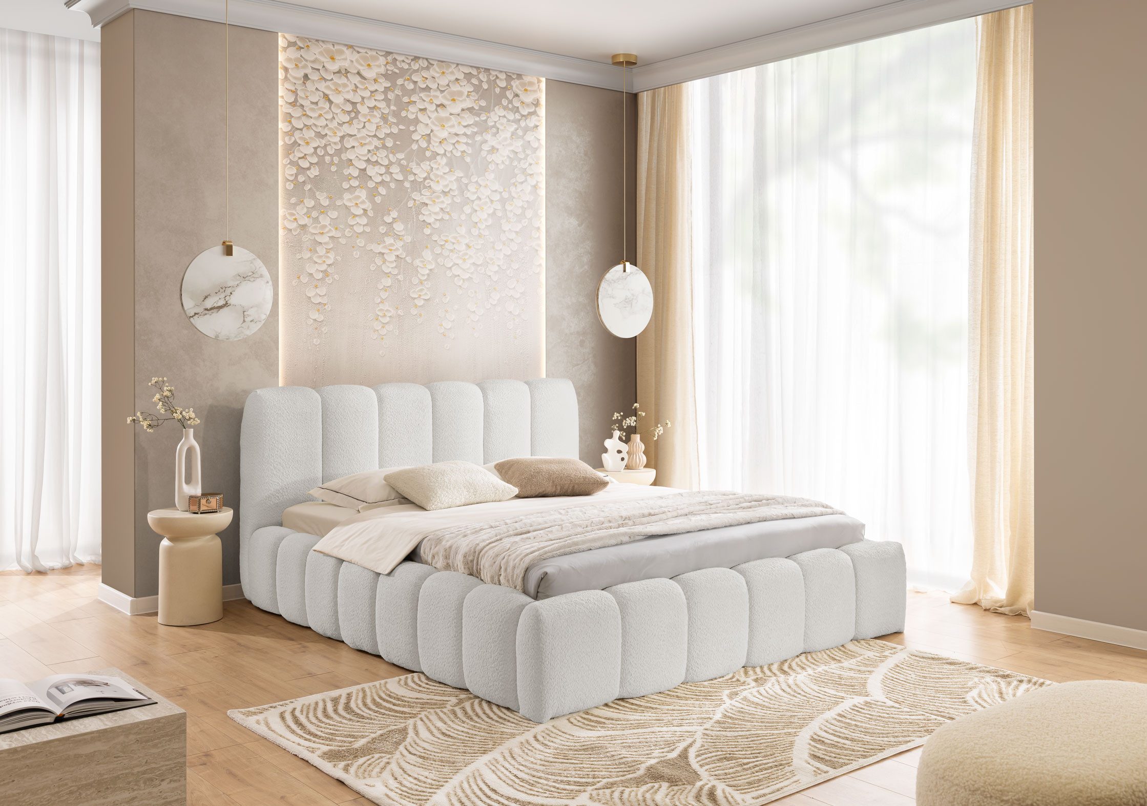 yourhouse24 Polsterbett Micandi Doppelbett Bettgestell Lattenrost günstig online kaufen