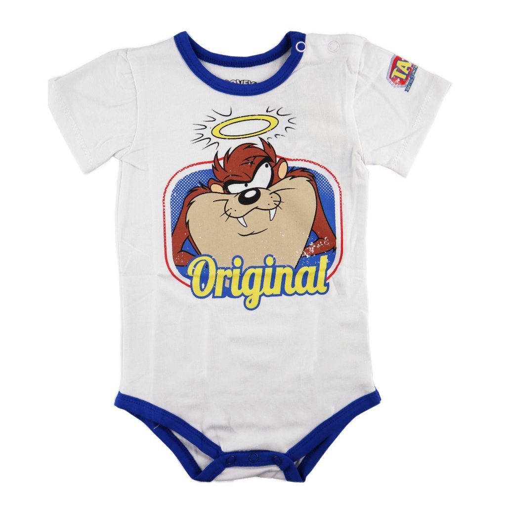 LOONEY TUNES Kurzarmwickelbody Looney Tunes tasmanische Teufel Baby kurzarm Body Strampler Gr. 68 bis 92 | Unterwäsche-Bodies