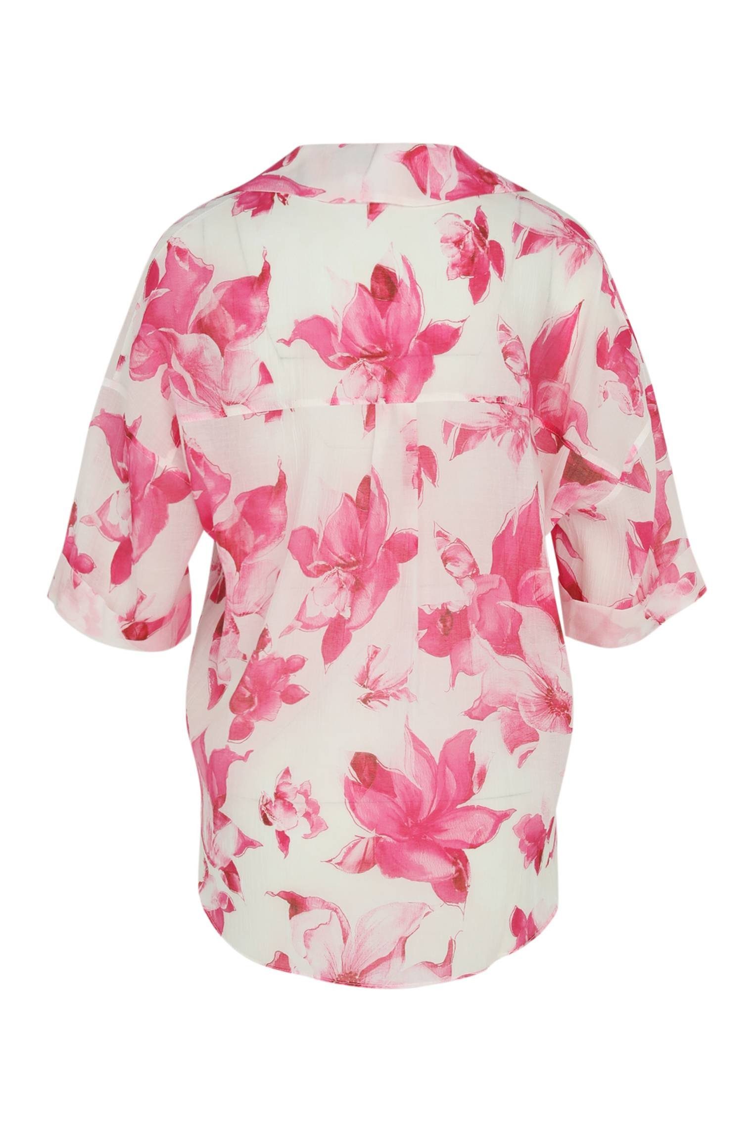 Cassis Shirtbluse Bluse Mit Blumendruck Hemdkragen (1-tlg) Und