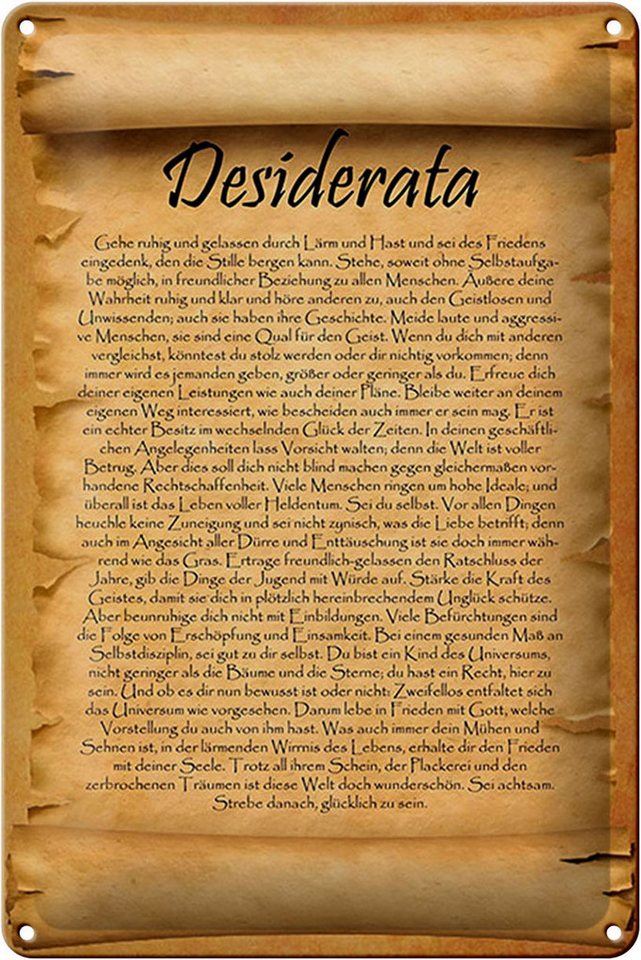 Hebold Metallschild Schild Blech 20x30cm Made in Germany Spruch