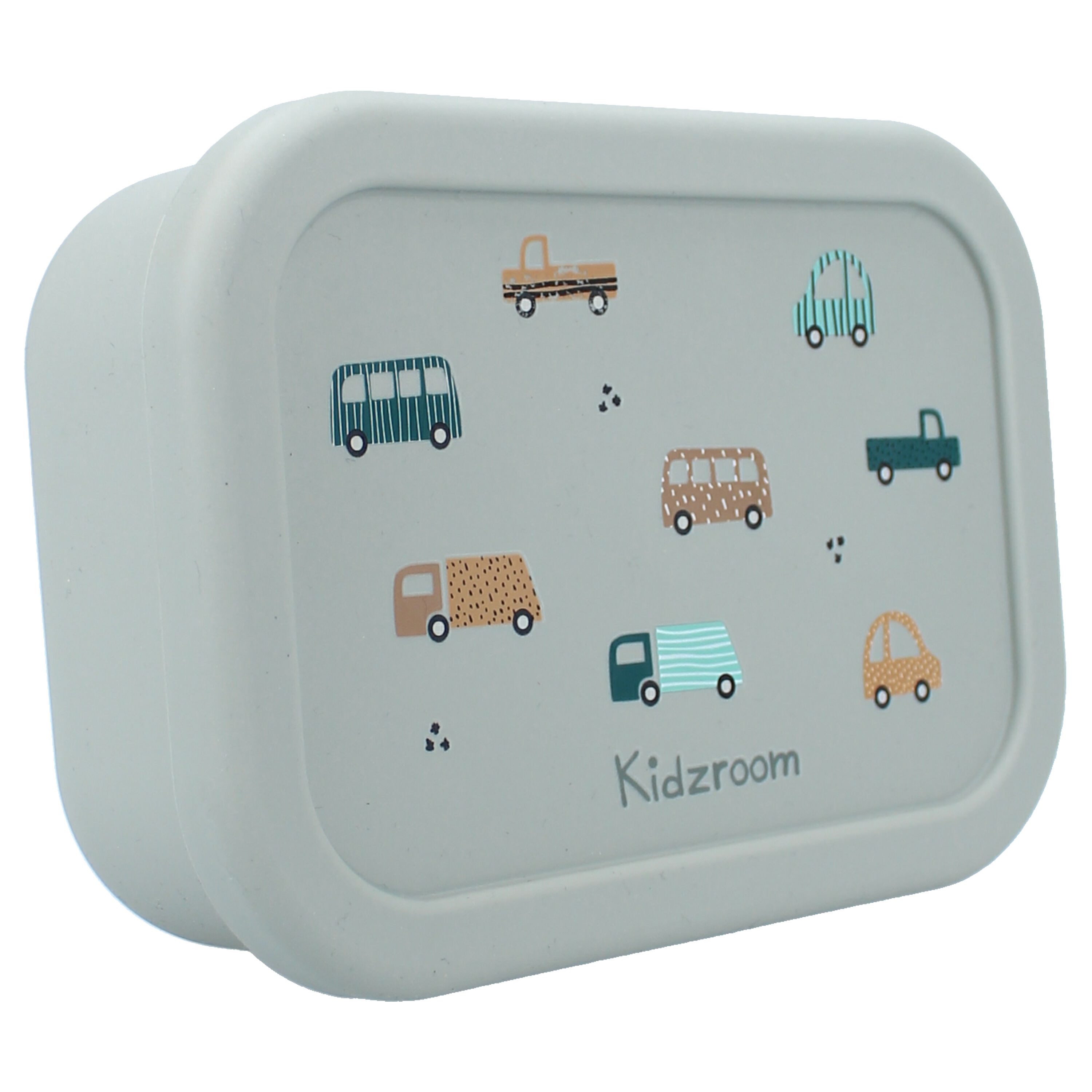 Kidzroom Lunchbox aus Silikon – Brotdose mit Auto-Print & 3 Fächern