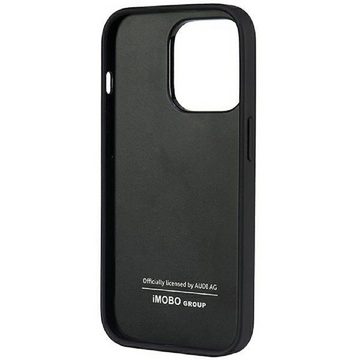 Audi Handyhülle Case iPhone 14 Pro Serie Q8 schwarz Echtleder Logo 6,1 Zoll, Kantenschutz