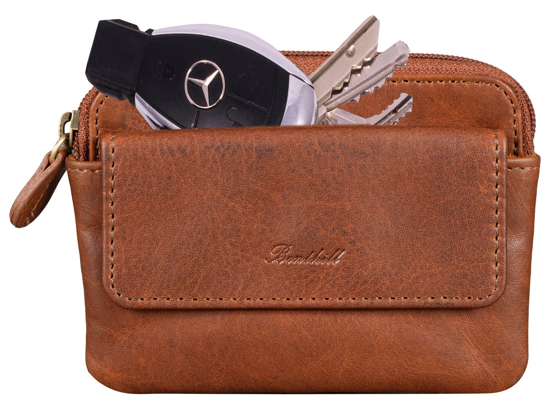 Benthill Schlüsseltasche Echt-Leder Schlüsseletui mit Kartenfach günstig online kaufen