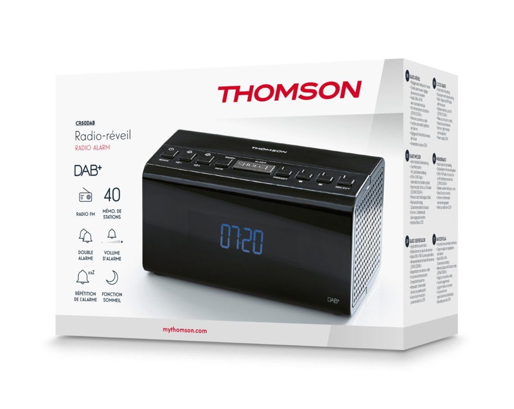 Thomson Радіо годинники Радіо годинники CR50DAB DAB+ Radio Projektor schwarz TH380187