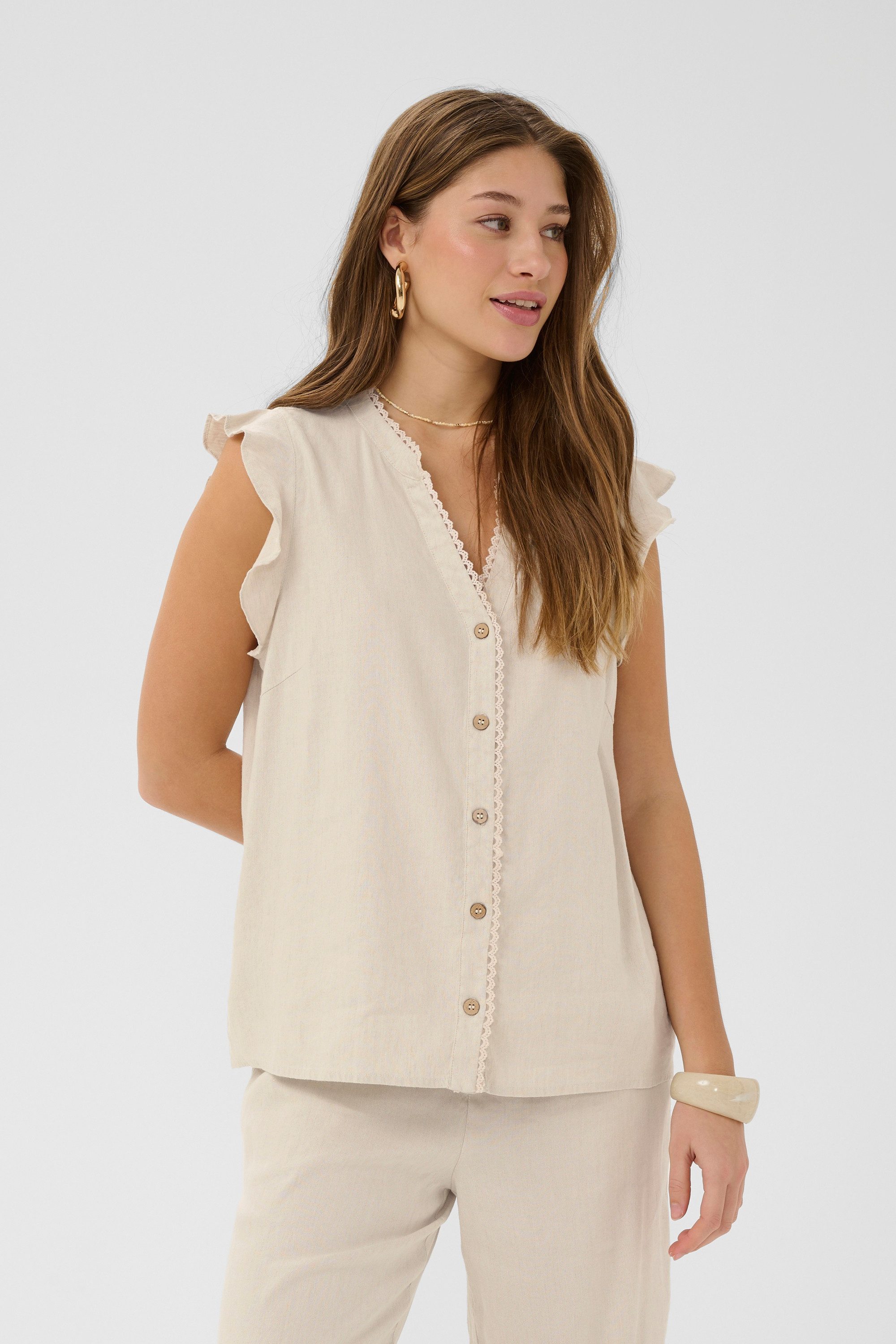 Blusentop Ärmellose Bluse CRJune