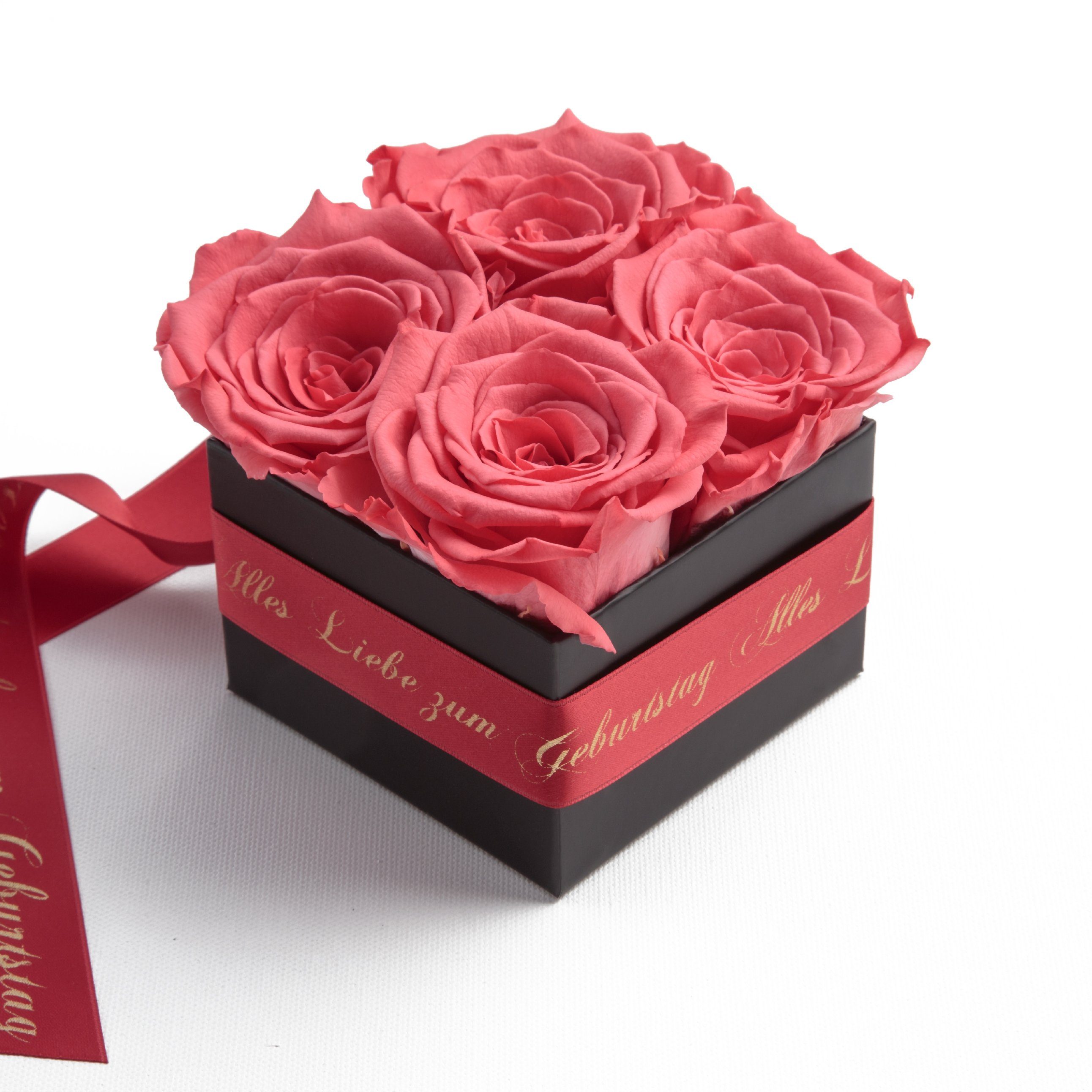 Korall Alles Dekoobjekt St), Rosen Geburtstag SCHULZ zum Frauen (1 Heidelberg echte Echte Rosen konservierte ROSEMARIE Rosenbox Liebe Geschenk für