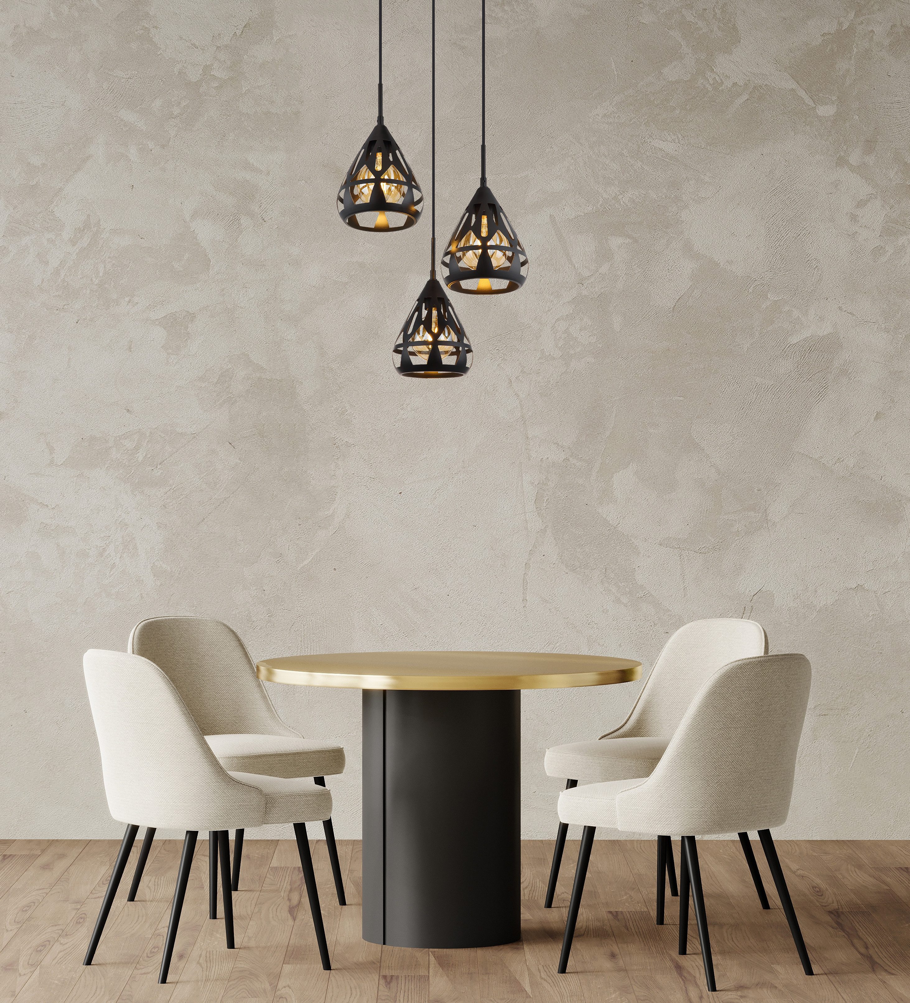 GLOBO LIGHTING Hängeleuchte HASSAN, ohne Leuchtmittel, Hängelampe/Pendelleuchte/Esszimmer/Wohnzimmer/Esstisch