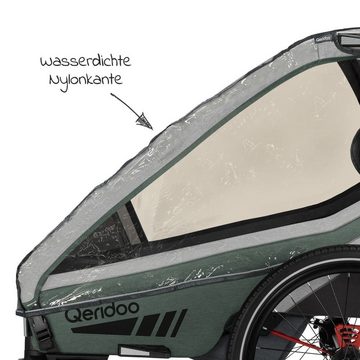 Qeridoo Kinderwagen-Regenschutzhülle Kidgoo 2, Regenschutz Regenverdeck für Qeridoo Fahrradanhänger Kidgoo 2