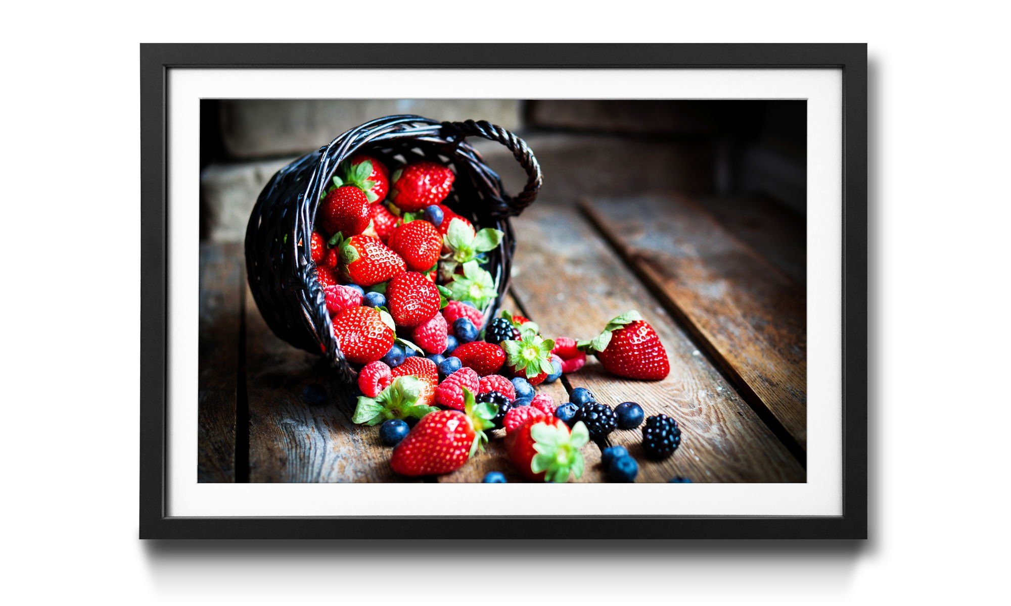 4 in mit Größen Wandbild, Beeren, erhältlich Berries, WandbilderXXL Bild Rahmen Favorite